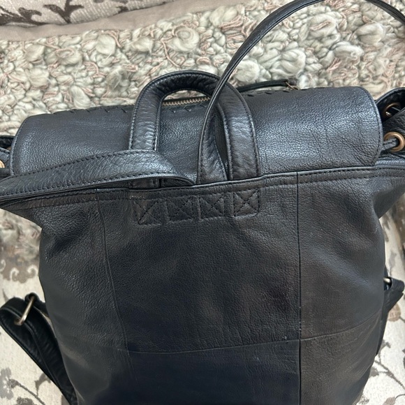 $248 Day & Mood Black Leather Backpack main image 6